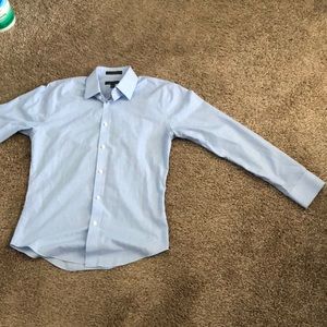 Men’s Blue and White Dress Shirt